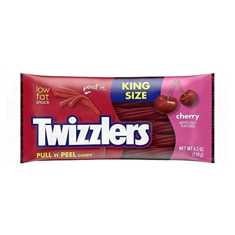 Twizzlers Cherry Pull 'n' Peel Candy Bag 119g - 15 x 119g Bags