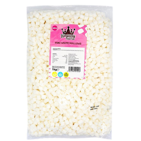 Kingsway Toppings White Mini Mallows Bag 1kg