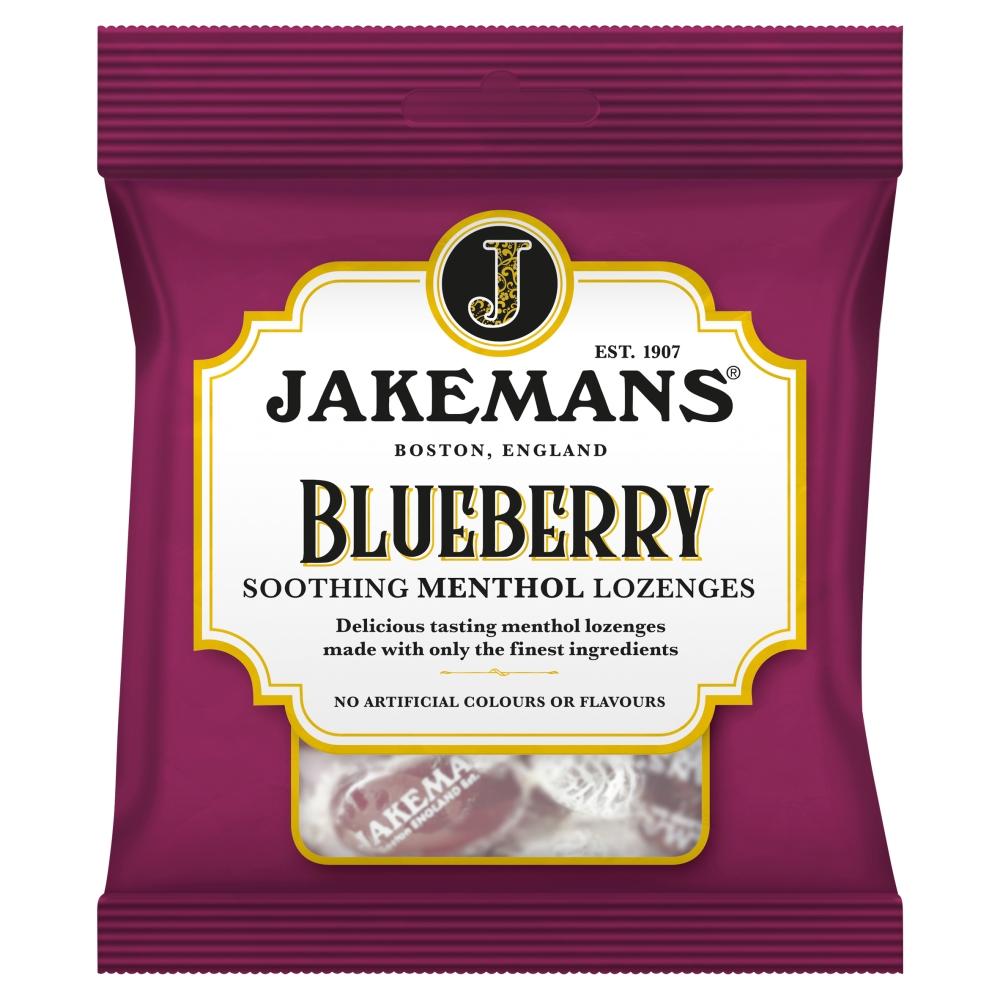 Jakemans Blueberry Soothing Menthol Lozenges 73g - 12 x 73g Bags