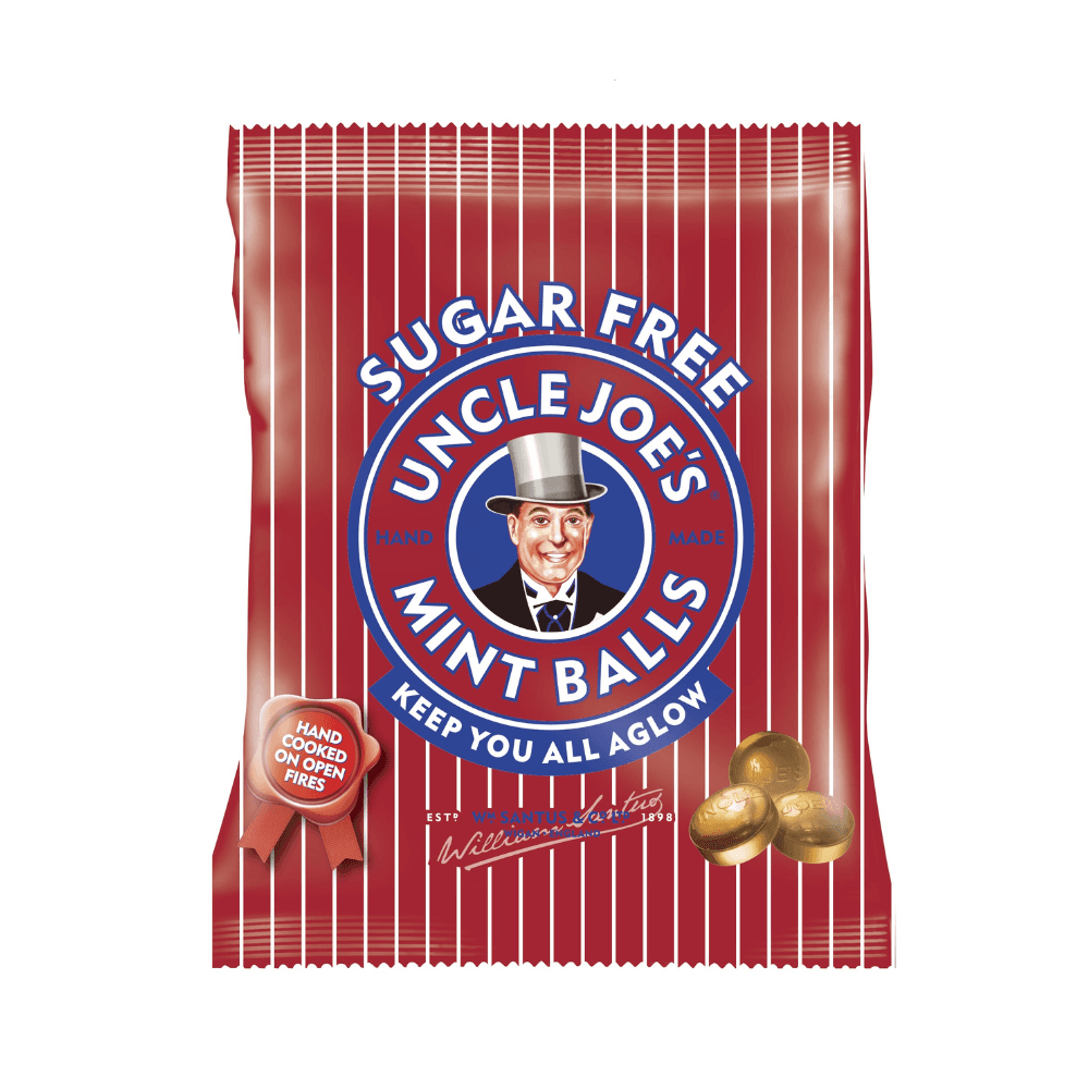 Uncle Joe's Sugar Free Mint Balls 60g - 12 x 60g Bags