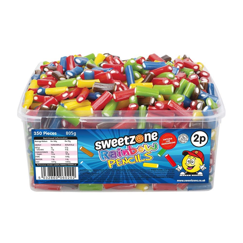 Sweetzone Rainbow Pencils 2p Tub 805g