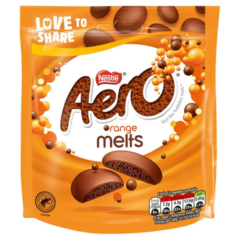 Aero Melts Orange Chocolate Sharing Bag 86g - 8 x 86g Bags