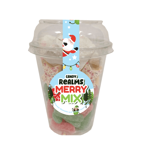 Candy Realms Merry Mix Candy Cup 195g - 8 x 195g Cups