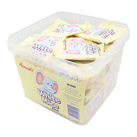 Hannah's White Chocolate Mice Tub - 80 x 14g
