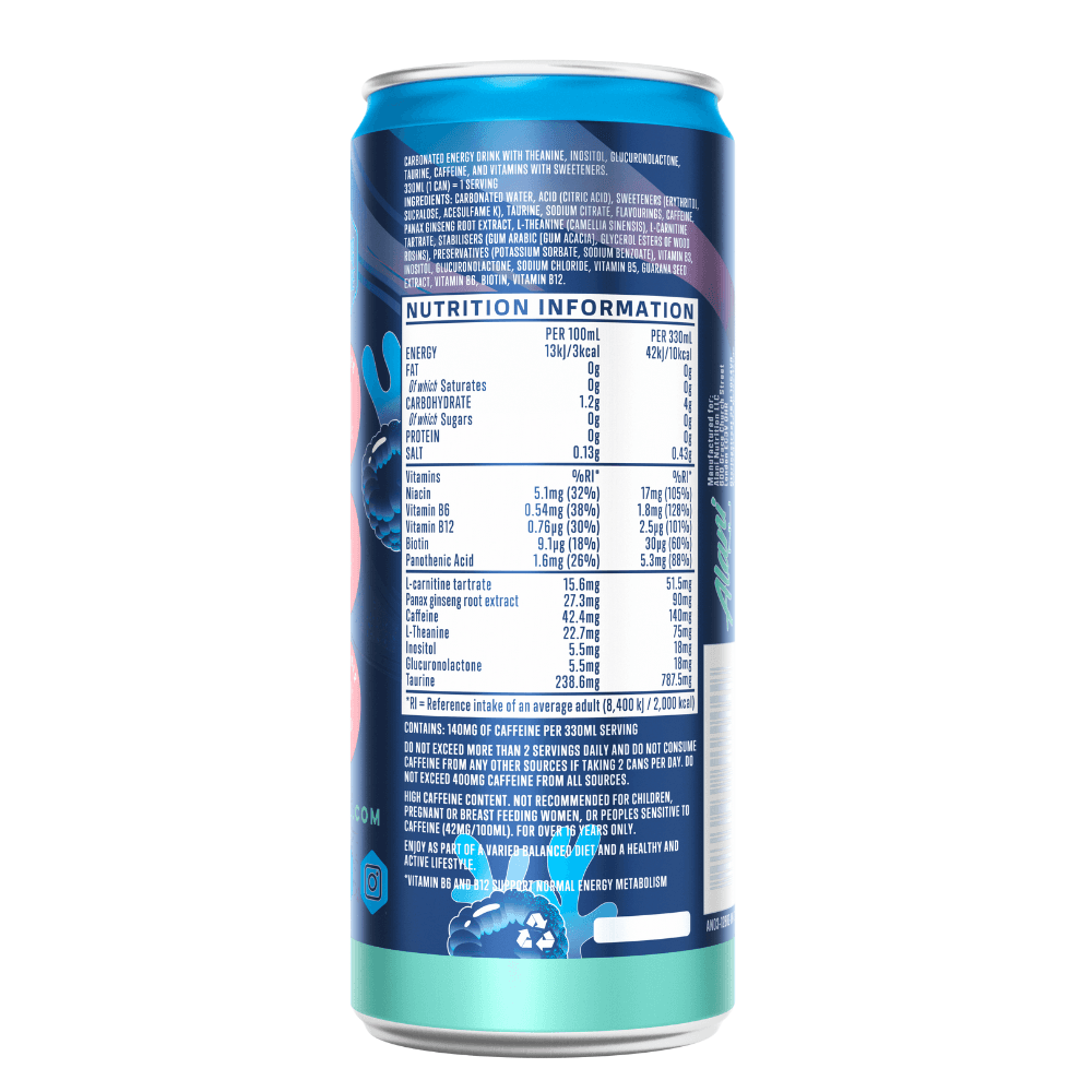 Alani Nu Breezeberry Energy Drink 330ml - 24 x 330ml Cans