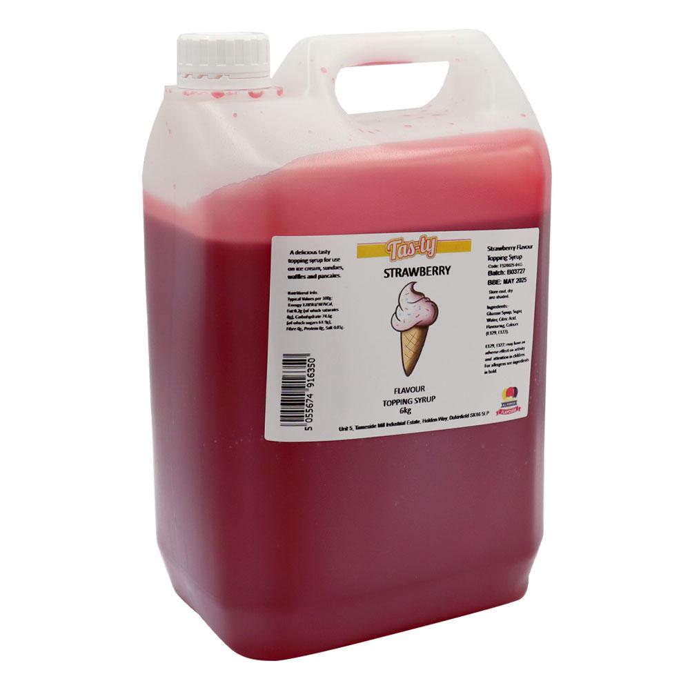 Tas-ty Strawberry Topping Sauce 6kg - 1 x 6kg Bottle