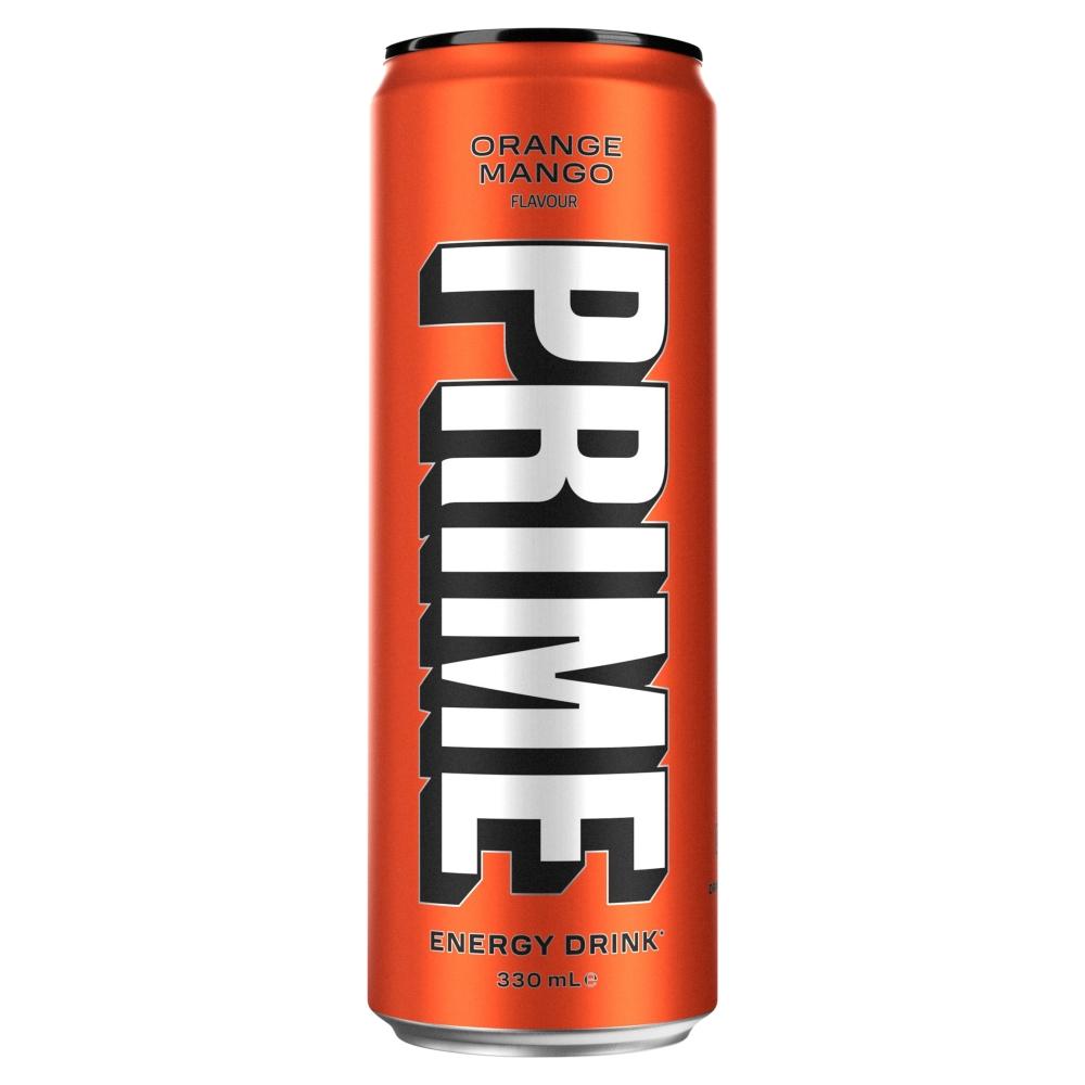 PRIME Energy Orange Mango Can 330ml - 24 x 330ml Cans
