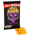 Space Raiders Saucy BBQ Crisps 25g 40p PMP - 36 x 25g Bags