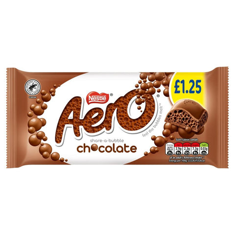 Aero Milk Chocolate Sharing Bar 90g PMP £1.25 - 15 x 90g Bars