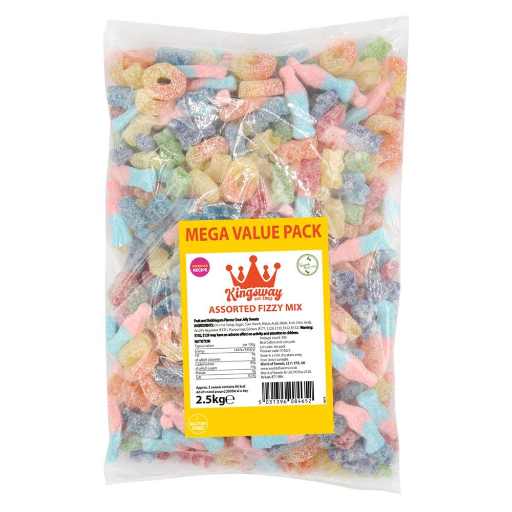 Kingsway Mega Value Vegan Assorted Fizzy Mix 2.5kg