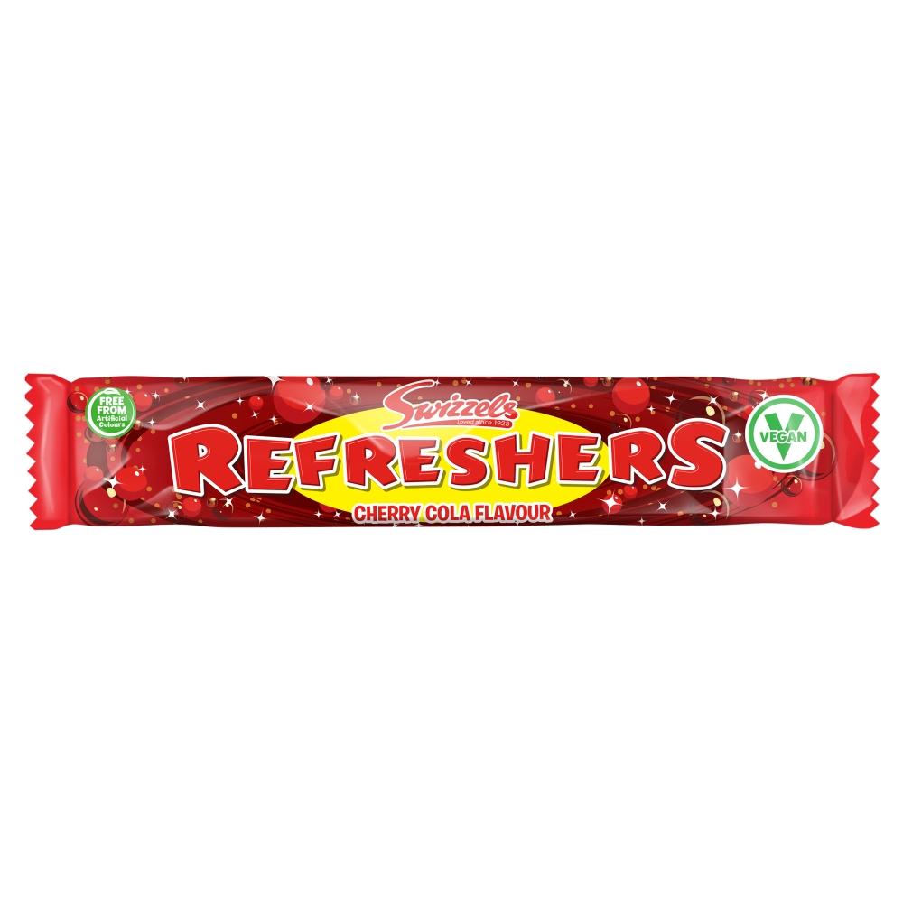 Swizzels Refreshers Cherry Cola Flavour Chew Bar 18g 20p PMP - 60 x 18g Bars
