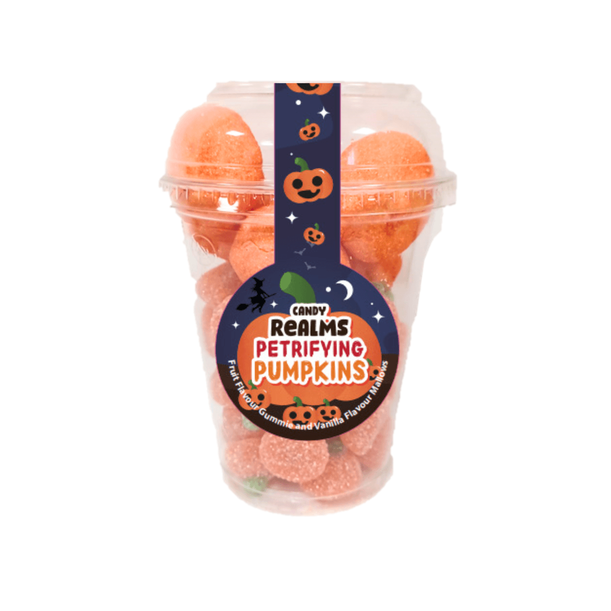 Candy Realms Petrifying Pumpkins Candy Cup 230g - 8 x 230g Cups