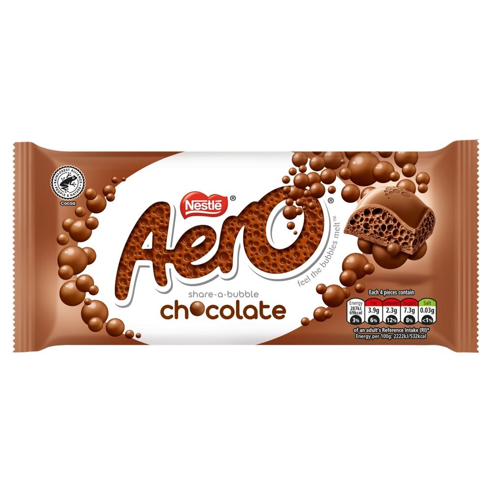 Aero Milk Chocolate Sharing Bar 90g - 15 x 90g Bars