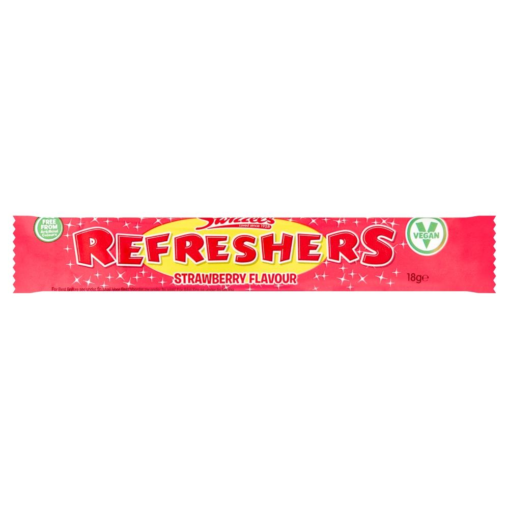 Swizzels Refreshers Strawberry Flavour Chew Bar 18g 20p PMP - 60 x 18g Bars