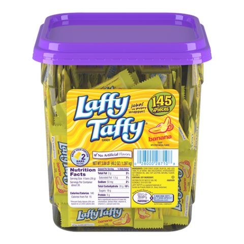 Laffy Taffy Banana Mini's 145ct Tub 1397g