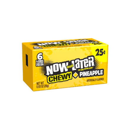 Now & Later Chewy Pineapple 26g  - Pack of 24