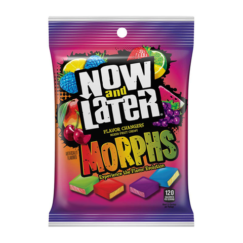 Now & Later Morphs Peg 113g  - Pack of 12