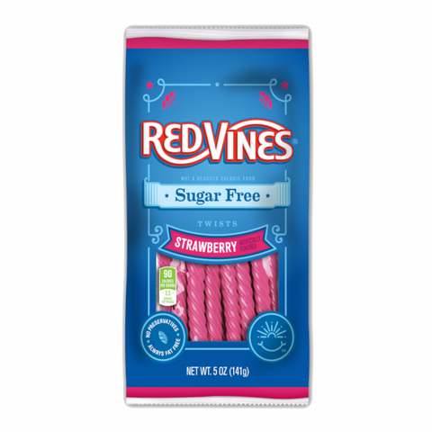 Redvines Sugar Free Strawberry Twists 141g - Pack of 12