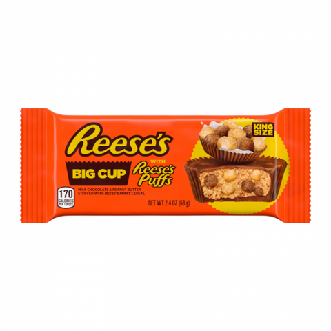Reese's Big Cup with Reese's Puffs King Size 68g - Pack of 16