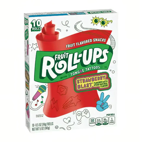 Fruit Roll-Ups Strawberry Sensation 141g - Pack of 10