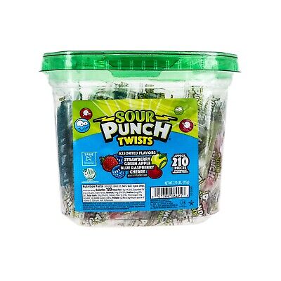 Sour Punch Twists Tub 1174g 210 count Jar