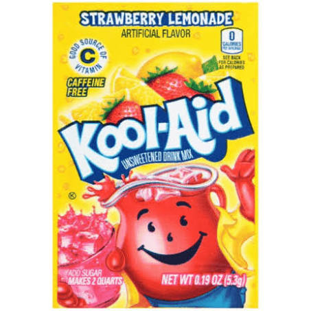Kool Aid Twists Unsweetened Soarin' Strawberry Lemonade 5.3g - Pack of 48
