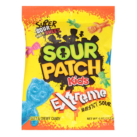 Sour Patch Kids Extreme Peg Bag 113g - Pack of 12