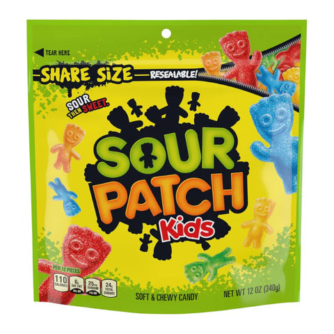 Sour Patch Kids Share Size 340g - Pack of 12