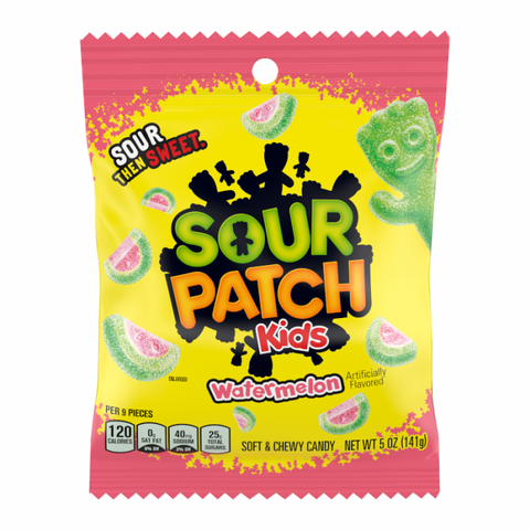 Sour Patch Watermelon Peg Bag 141g - Pack of 12